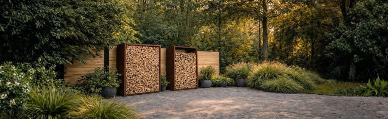 Beste houtopslag buiten in 2026 – 5 beste oplossingen voor brandhout opslag