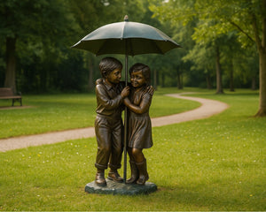 Bronzen beeld kinderen