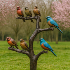 Bronzen vogels op tak - Doika