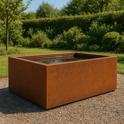 Vijver cortenstaal 125x80x50cm 73kg