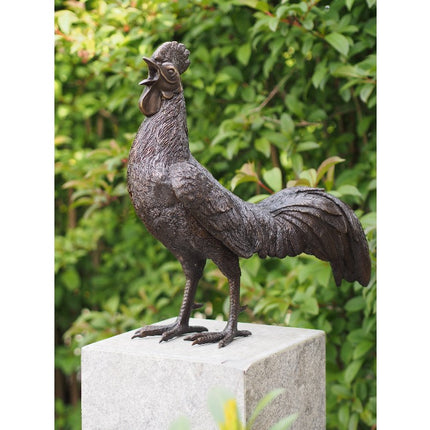 Bronzen beeld Haan 50x25x53cm
