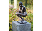 Bronzen beeld Gehurkte vrouw 37x15x19cm