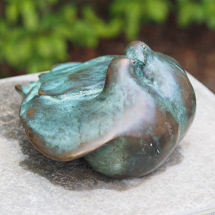 Bronzen beeld 2 Duiven 11x18x18cm