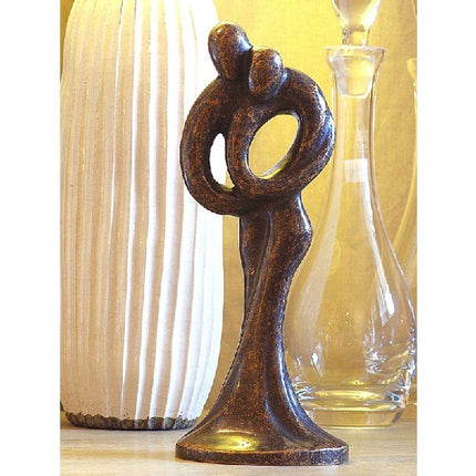 Bronzen beeld Abstract Liefdespaar 30 cm 30x12x16cm