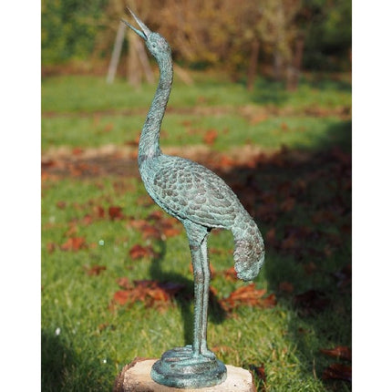 Bronzen beeld Kleine kraanvogel 61x11x65cm