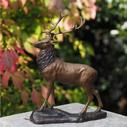 Bronzen beeld Klein hert 28x12x32cm