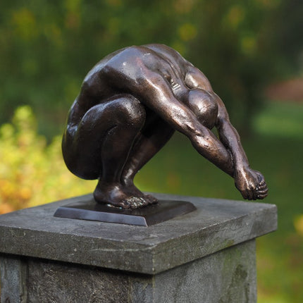 Bronzen beeld Duiker 19x11x25cm