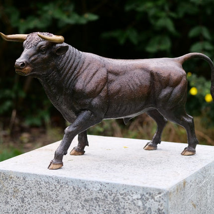 Bronzen beeld Stier 27x17x49cm