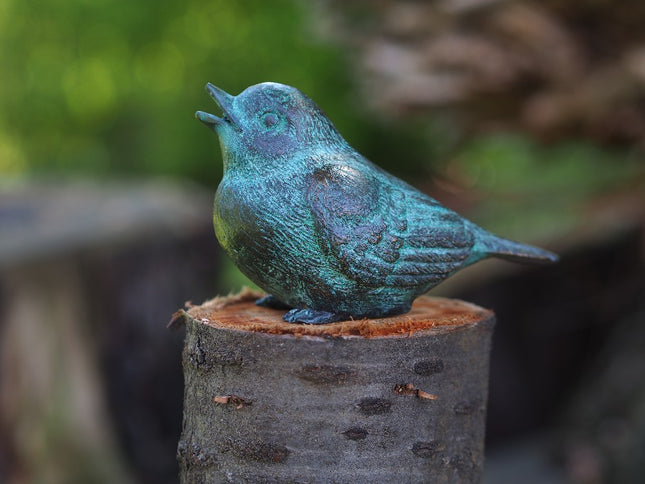 Bronzen beeld Vogel 8x6x12cm