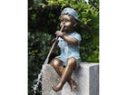 Bronzen beeld Jongen met fluit 49x18x25cm