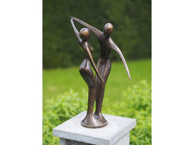 Bronzen beeld Modern danspaar 42x18x24cm