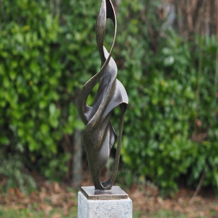 Bronzen beeld Abstract sculptuur 58x12x15cm