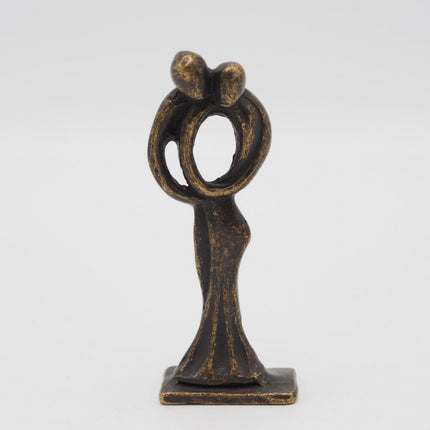 Bronzen beeld Klein modern danspaar 11x3x5cm