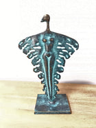 Bronzen beeld Blad sculptuur 35x11x16cm