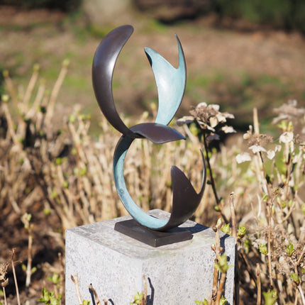 Bronzen beeld Abstract sculptuur 43x20x23cm