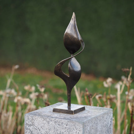 Bronzen beeld Moderne sculptuur 38x13x13cm