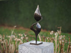 Bronzen beeld Moderne sculptuur 38x13x13cm