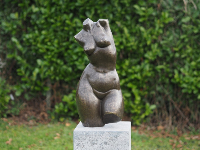 Bronzen beeld Grote vrouwentorso 62x20x26cm
