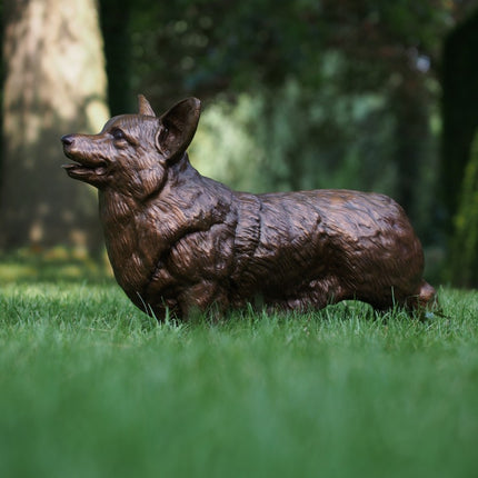 Bronzen beeld Corgi 44x28x62cm