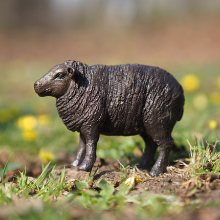 Bronzen beeld Liggend schaap 9x6x13cm