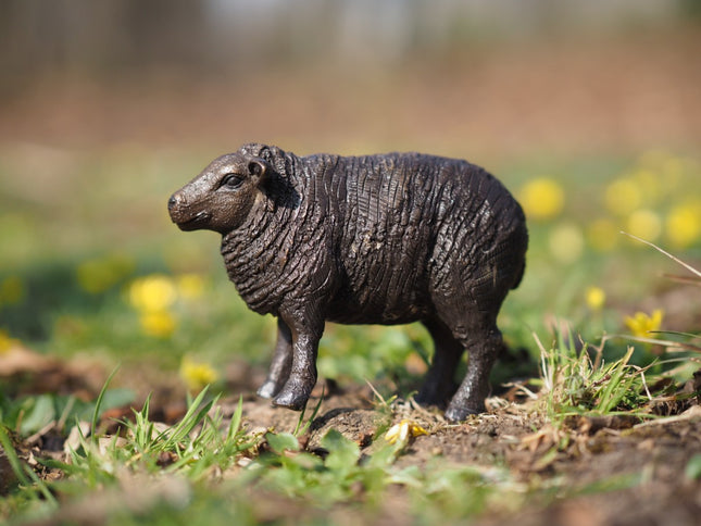 Bronzen beeld Liggend schaap 9x6x13cm