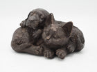 Bronzen beeld Hond en kat 12x15x19cm