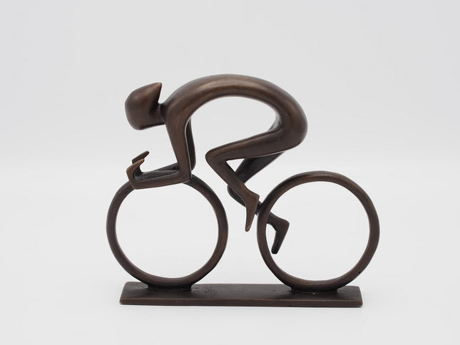 Bronzen beeld Wielrenner 23x5x26cm