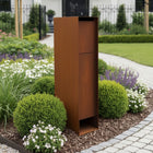 Cortenstahl-Paketbriefkasten GB001 Hintertürentnahme