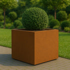 Geroba Quadra cortenstalen plantenbak vierkant 100x100x100cm 89kg