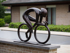 Bronzen beeld Fietser groot 84x28x100cm