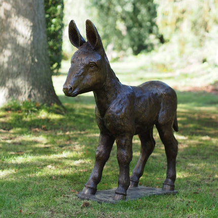 Bronzestatue Eselfohlen, 93 x 30 x 90 cm, 29 kg