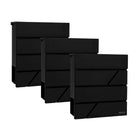Practo Garden Brievenbussen Bordeaux Mat Zwart | Set van 3 stuks