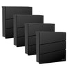 Practo Garden Brievenbussen Dijon Mat Zwart | Set van 4 stuks