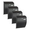 Practo Garden Brievenbussen Sheffield Mat Zwart | Set van 4 stuks