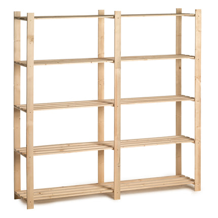 Practo Houten opbergrek 175x175x40 cm – 5 legborden