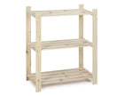 Practo Houten opbergrek 95x80x40 cm – 3 legborden 
