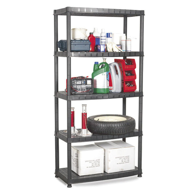 Practo Kunststof opbergrek 185x85x40 cm – 5 legborden