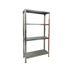 Practo Metalen Rek Heavy Duty 150x75x30 cm – 4 legborden – Zwart