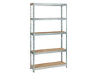 Practo Metalen opbergrek 180x100x30 cm – 5 legborden – Galva