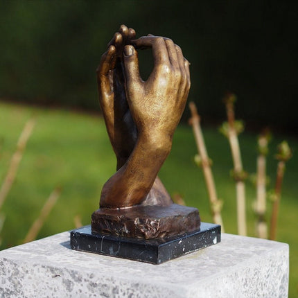 Bronzen beeld 2 Handen v Rodin 25x12x15cm - Doika - Bronzen beeld - Doika - 5410807610732 - BS1073B