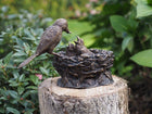 Bronzen beeld Bruin staand vogelnestje 14x9x20cm - Doika - Bronzen beeld - Doika - 5410807003961 - GA0396BR-B