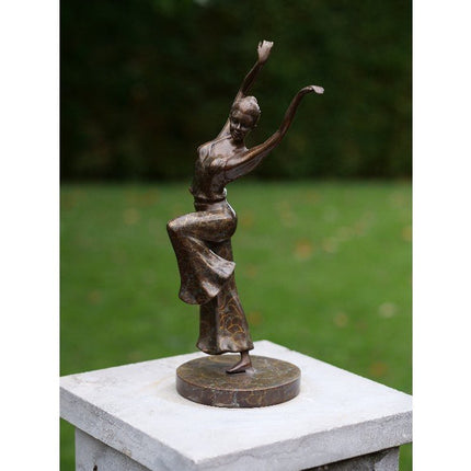 Bronzen beeld Dansend meisje 32x11x11cm - Doika - Bronzen beeld - Doika - 5410807023990 - AN2399BRW-P
