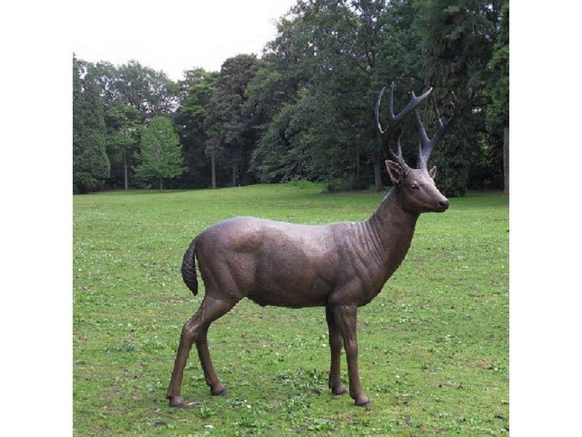 Bronzen beeld Hert mannelijk 135x35x102cm 50kg - Doika - Bronzen beeld - Doika - 5410807997109 - B971