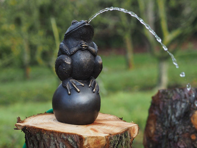 Bronzen beeld Kikker op bal 34x15x16cm - Doika - Bronzen beeld - Doika - 5410807009260 - AN0926BR-B-F