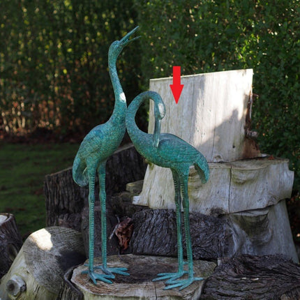 Bronzen beeld Kraanvogel kop omlaag 64x14x27cm - Doika - Bronzen beeld - Doika - 5410807211625 - BS62116-2