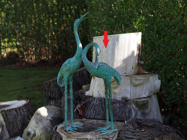 Bronzen beeld Kraanvogel kop omlaag 64x14x27cm - Doika - Bronzen beeld - Doika - 5410807211625 - BS62116-2
