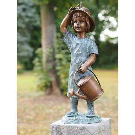 Bronzen beeld Meisje met gieter 60x23x24cm - Doika - Bronzen beeld - Doika - 5410807015384 - AN1538BRW-V-F