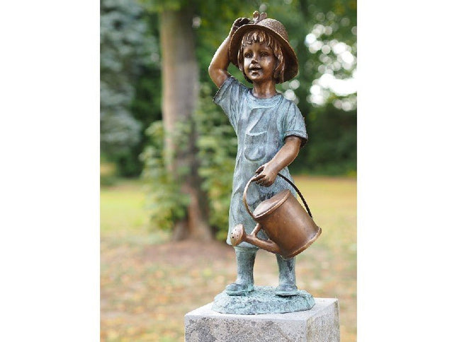 Bronzen beeld Meisje met gieter 60x23x24cm - Doika - Bronzen beeld - Doika - 5410807015384 - AN1538BRW-V-F