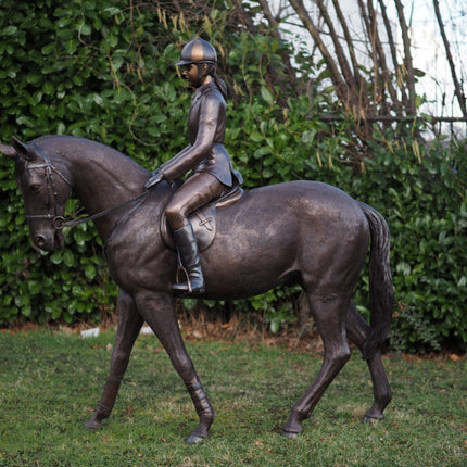 Bronzen beeld Meisje op Paard 200x70x190cm - Doika - Bronzen beeld - Doika - 5410807908204 - B820R