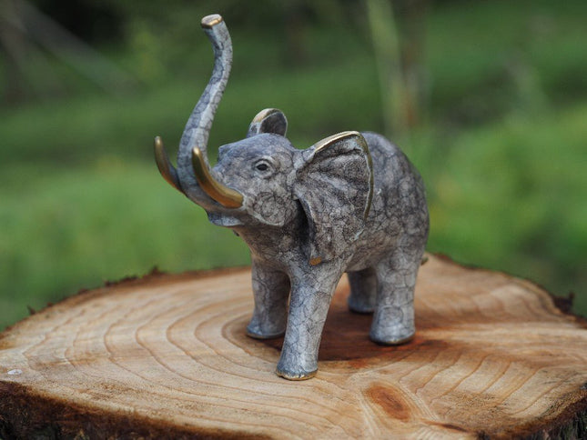 Bronzen beeld Olifantje 20x8x21cm - Doika - Bronzen beeld - Doika - 5410807018552 - AN1855BR-HP
